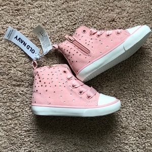 Old Navy Toddler Sz 5 Pink Faux Suede Sneakers